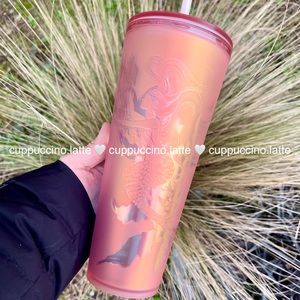 💗LAST ONE🧜‍♀️Starbucks 2022 Spring Rose Gold Siren Iridescent Soft Touch Cup